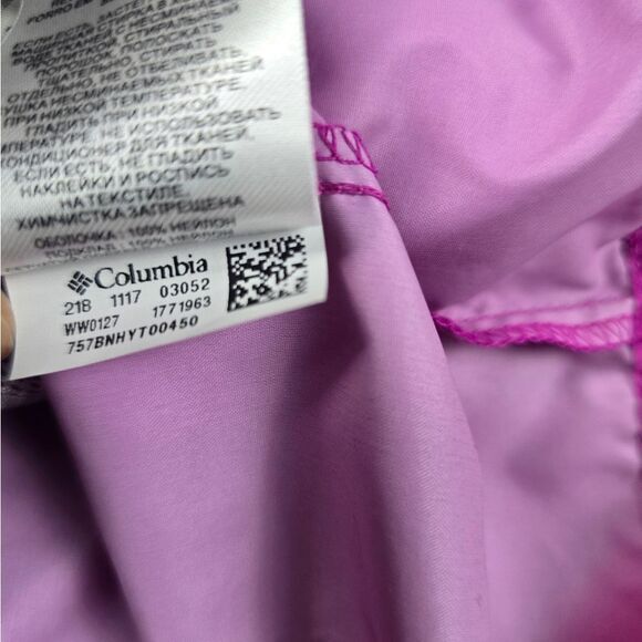 Columbia -927 Women's Pink Waterproof Long Sleeve Full Zip Windbreaker Jacket 1X - Picture 7 of 10